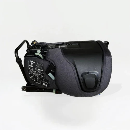Product picture of TinySeats Two from the side. The seat is folded. 